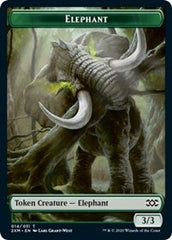 Elephant // Golem Double-Sided Token [Double Masters Tokens] | Gear Gaming Fayetteville