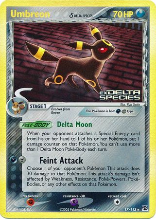 Umbreon (17/113) (Delta Species) (Stamped) [EX: Delta Species] | Gear Gaming Fayetteville