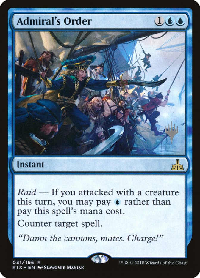 Admiral's Order (Promo Pack) [Rivals of Ixalan Promos] | Gear Gaming Fayetteville