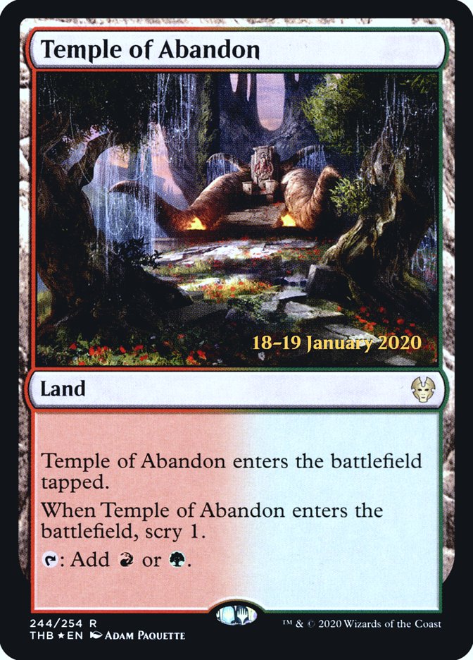 Temple of Abandon [Theros Beyond Death Prerelease Promos] | Gear Gaming Fayetteville