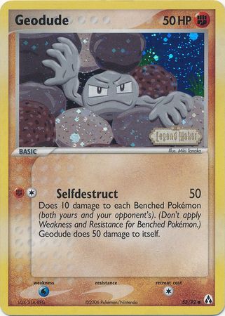 Geodude (53/92) (Stamped) [EX: Legend Maker] | Gear Gaming Fayetteville