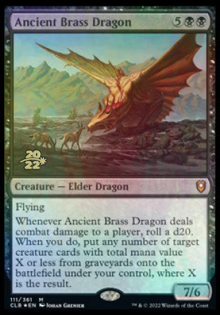 Ancient Brass Dragon [Commander Legends: Battle for Baldur's Gate Prerelease Promos] | Gear Gaming Fayetteville