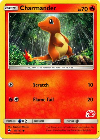 Charmander (18/147) (Charizard Stamp #1) [Battle Academy 2020] | Gear Gaming Fayetteville