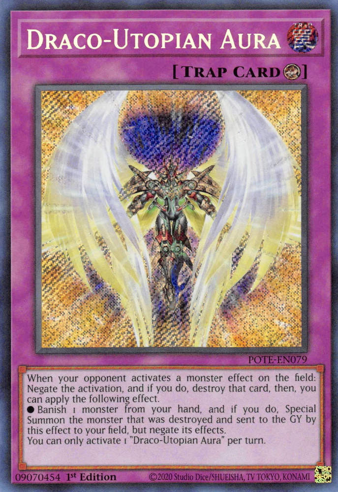 Draco-Utopian Aura [POTE-EN079] Secret Rare | Gear Gaming Fayetteville