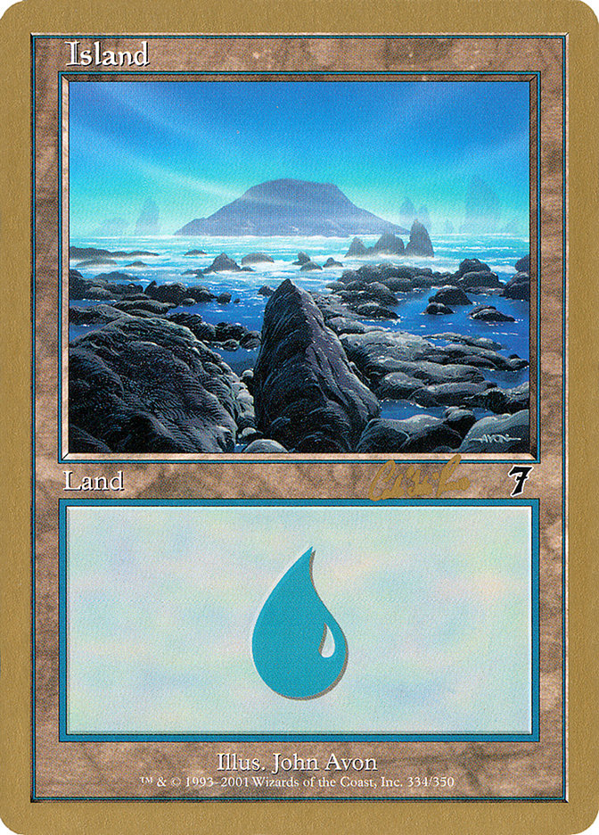 Island (cr334) (Carlos Romao) [World Championship Decks 2002] | Gear Gaming Fayetteville