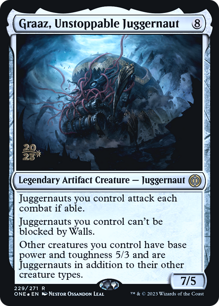 Graaz, Unstoppable Juggernaut [Phyrexia: All Will Be One Prerelease Promos] | Gear Gaming Fayetteville