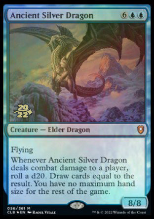 Ancient Silver Dragon [Commander Legends: Battle for Baldur's Gate Prerelease Promos] | Gear Gaming Fayetteville