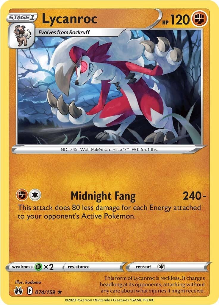 Lycanroc (074/159) [Sword & Shield: Crown Zenith] | Gear Gaming Fayetteville