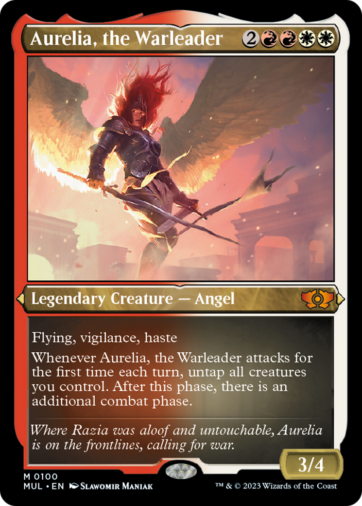 Aurelia, the Warleader (Foil Etched) [Multiverse Legends] | Gear Gaming Fayetteville