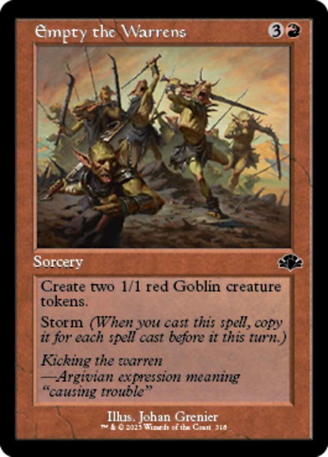 Empty the Warrens (Retro) [Dominaria Remastered] | Gear Gaming Fayetteville