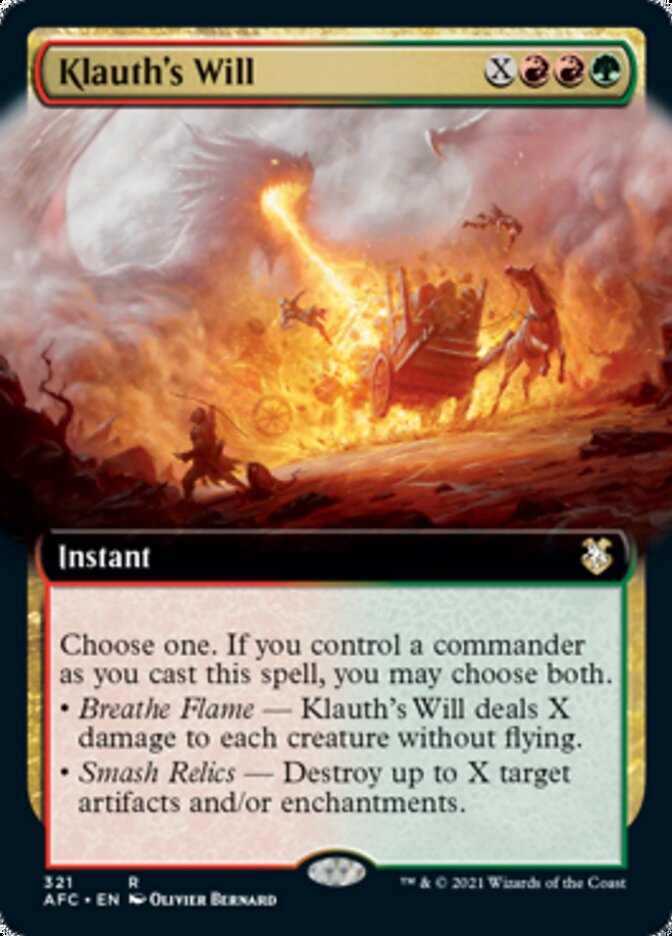 Klauth's Will (Extended Art) [Dungeons & Dragons: Adventures in the Forgotten Realms Commander] | Gear Gaming Fayetteville