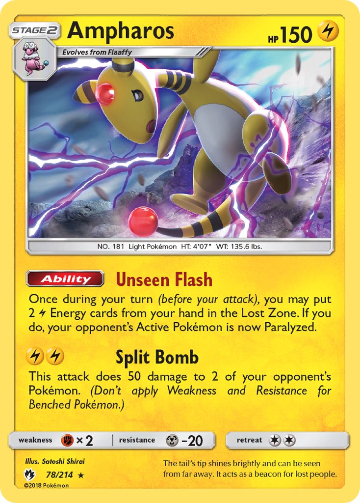 Ampharos (78/214) (Theme Deck Exclusive) [Sun & Moon: Lost Thunder] | Gear Gaming Fayetteville