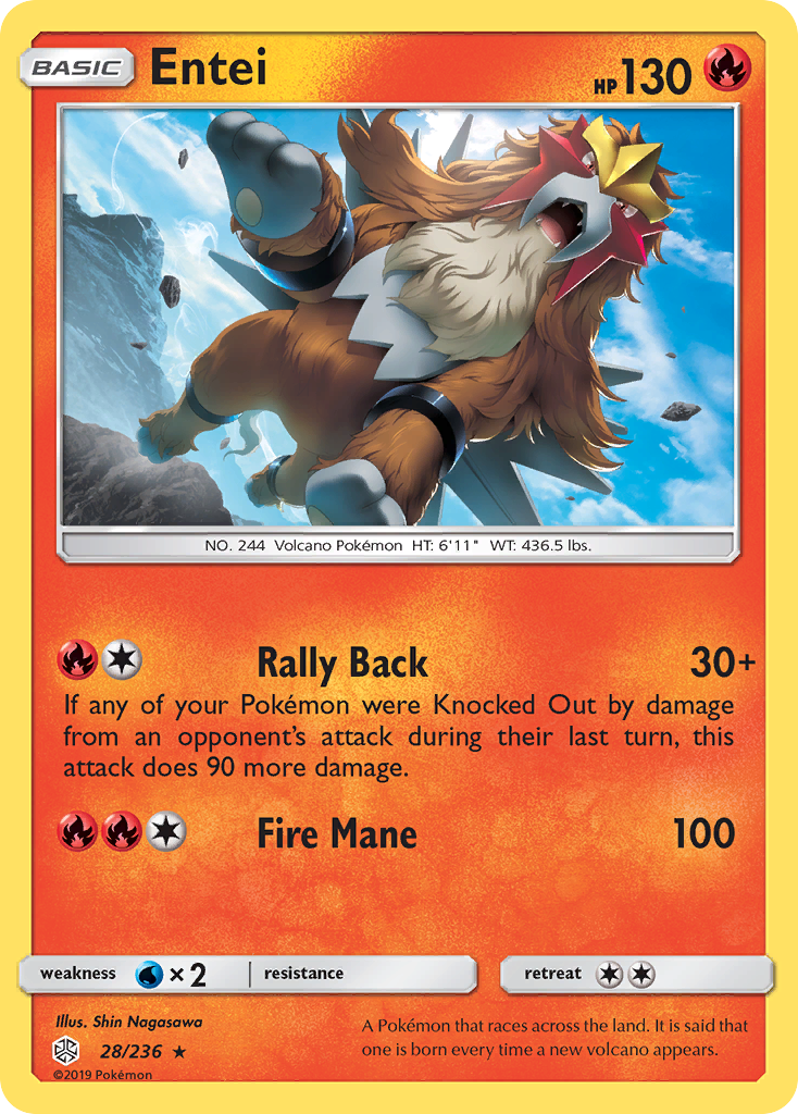 Entei (28/236) [Sun & Moon: Cosmic Eclipse] | Gear Gaming Fayetteville