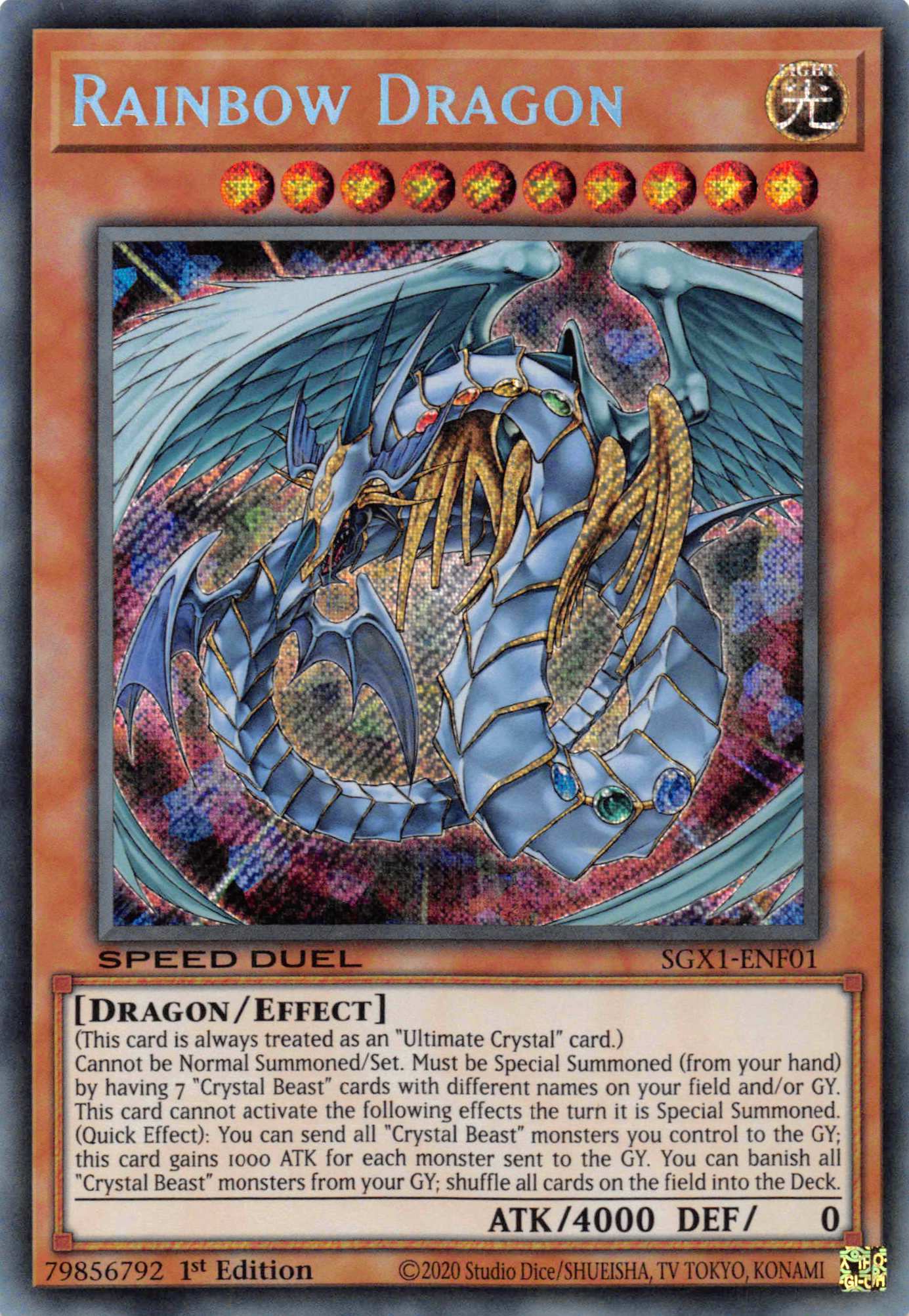 Rainbow Dragon [SGX1-ENF01] Secret Rare | Gear Gaming Fayetteville