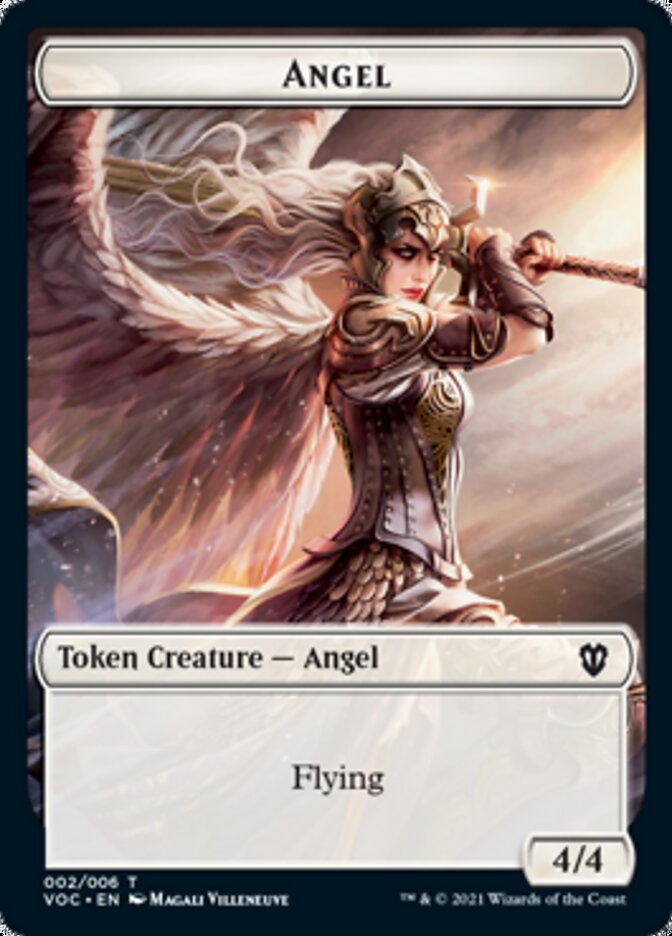 Angel // Clue Double-Sided Token [Innistrad: Crimson Vow Commander Tokens] | Gear Gaming Fayetteville