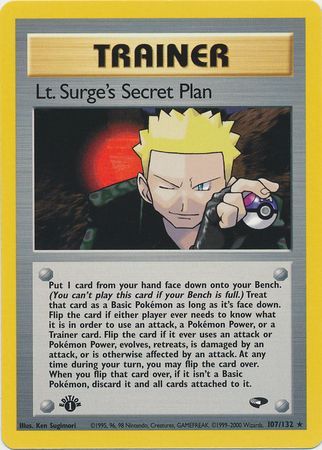 Lt. Surge's Secret Plan (107/132) [Gym Challenge 1st Edition] | Gear Gaming Fayetteville