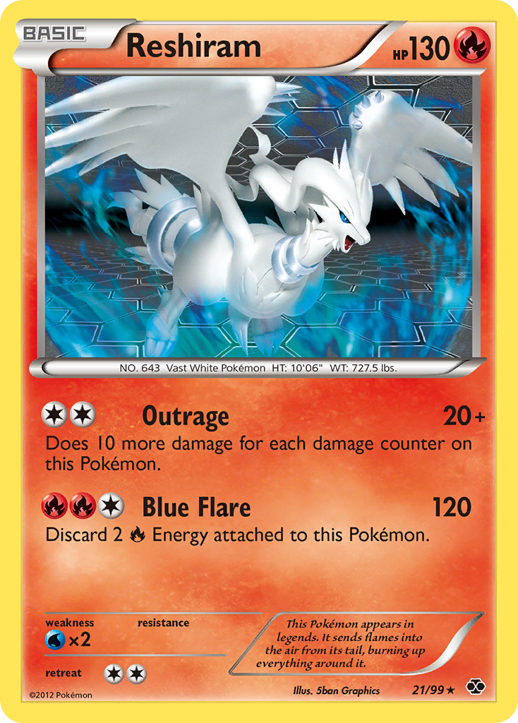 Reshiram (21/99) [Black & White: Next Destinies] | Gear Gaming Fayetteville