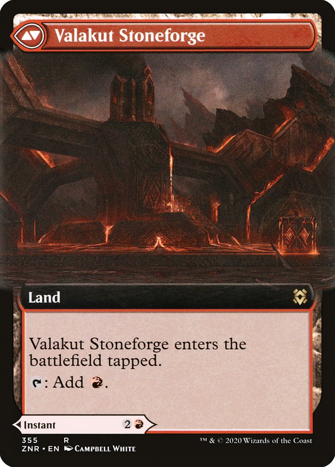 Valakut Awakening // Valakut Stoneforge (Extended Art) [Zendikar Rising] | Gear Gaming Fayetteville