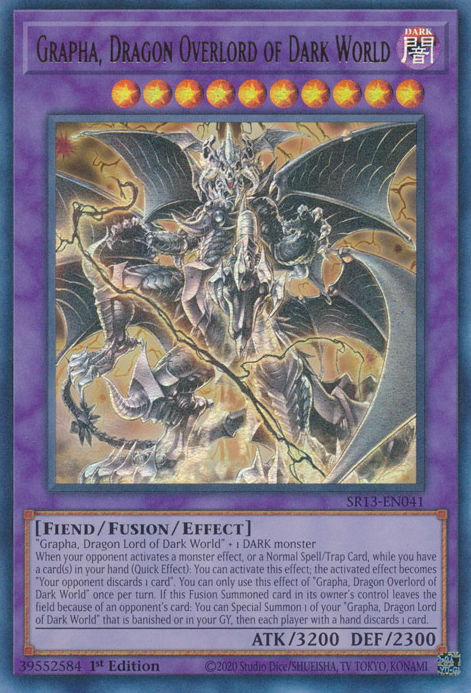 Grapha, Dragon Overlord of Dark World [SR13-EN041] Ultra Rare | Gear Gaming Fayetteville