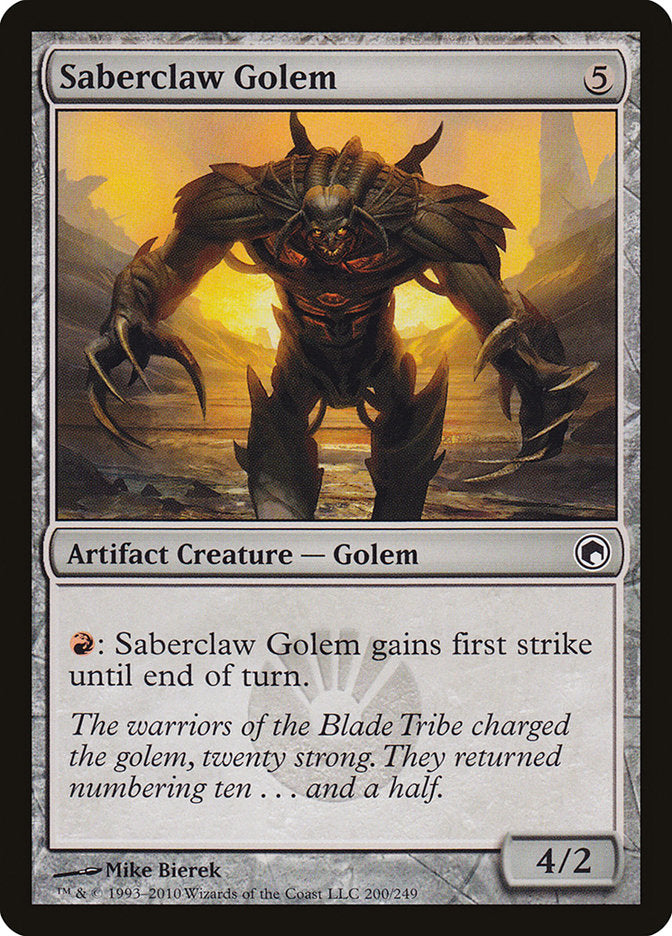 Saberclaw Golem [Scars of Mirrodin] | Gear Gaming Fayetteville