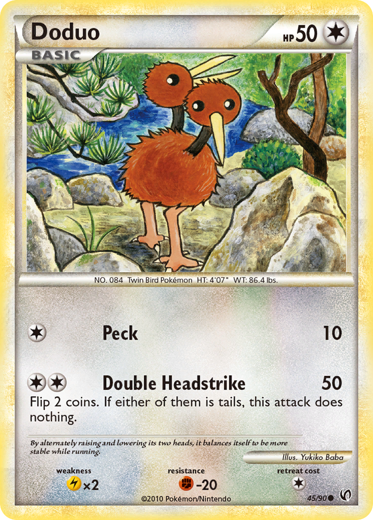 Doduo (45/90) [HeartGold & SoulSilver: Undaunted] | Gear Gaming Fayetteville