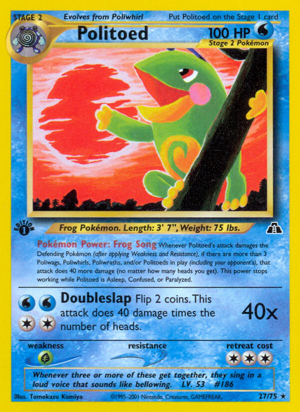 Politoed (27/75) [Neo Discovery 1st Edition] | Gear Gaming Fayetteville