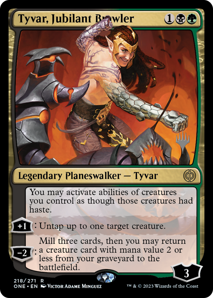 Tyvar, Jubilant Brawler (Promo Pack) [Phyrexia: All Will Be One Promos] | Gear Gaming Fayetteville