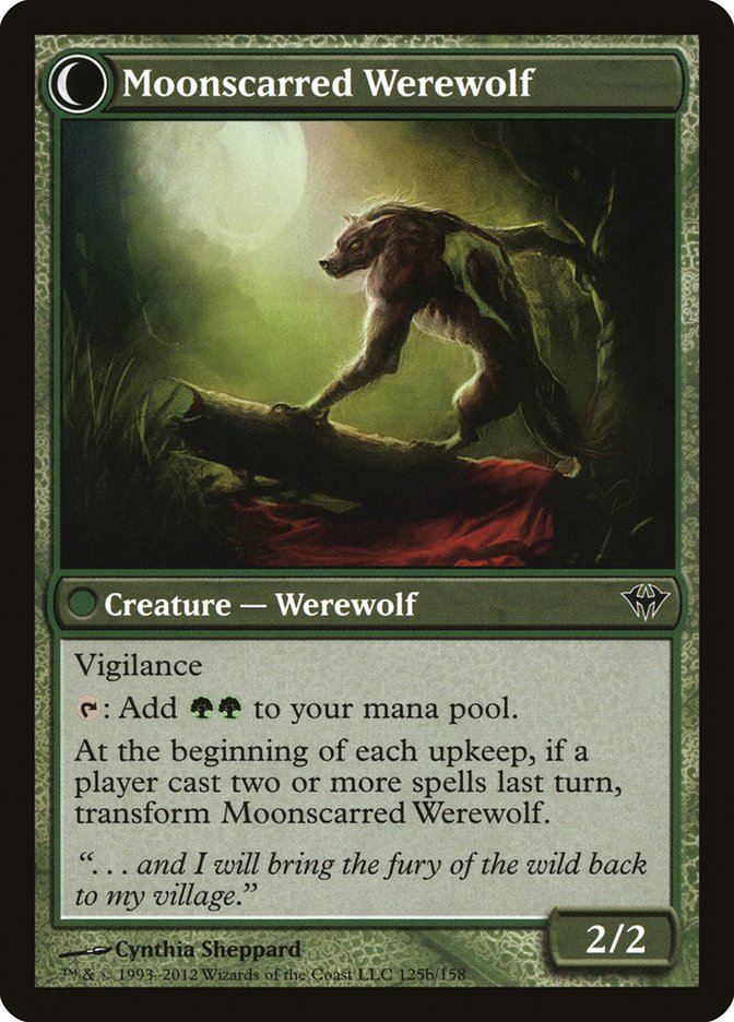 Scorned Villager // Moonscarred Werewolf [Dark Ascension] | Gear Gaming Fayetteville