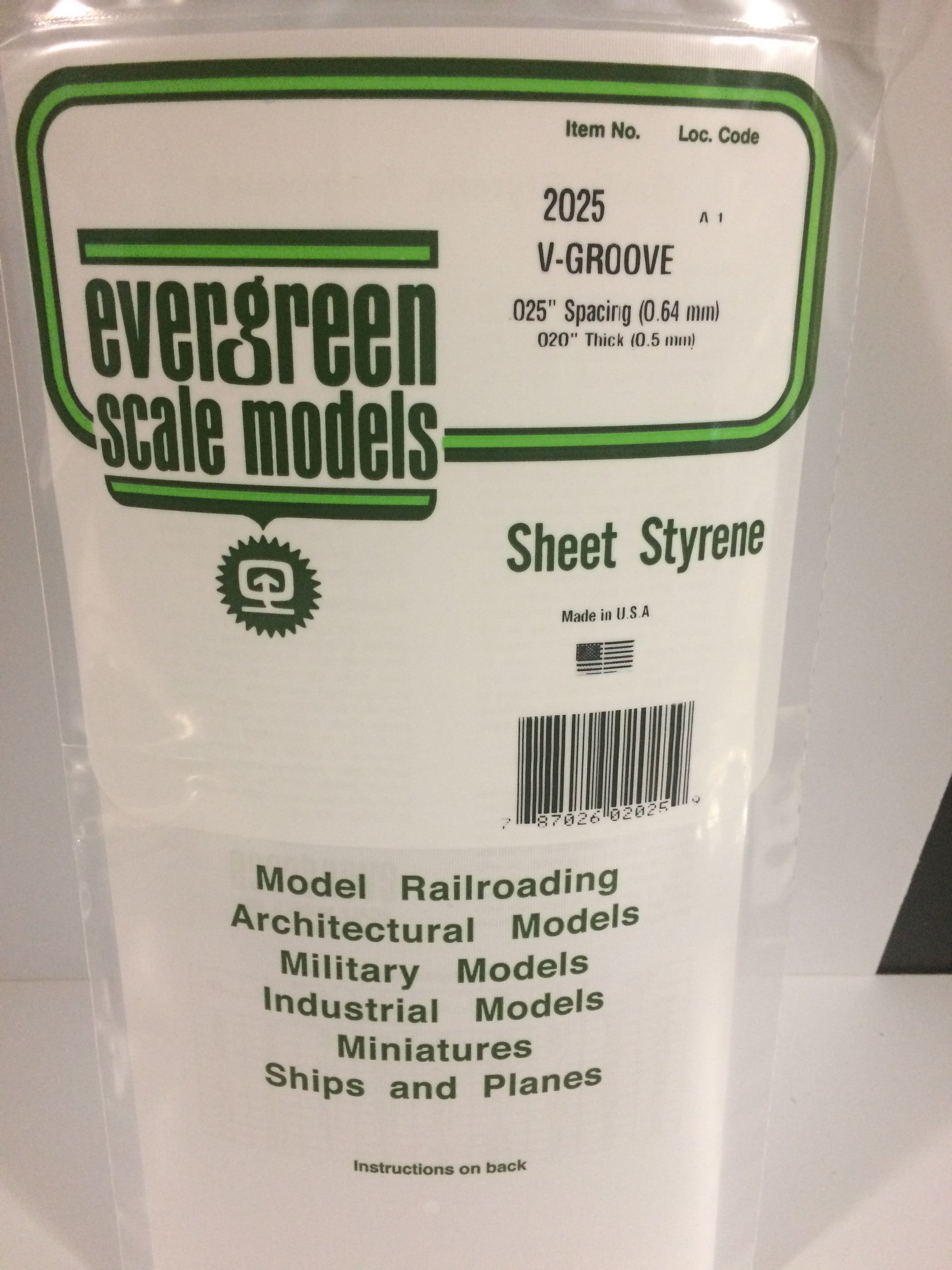 Evergreen V-Groove Sheet #2025 | Gear Gaming Fayetteville