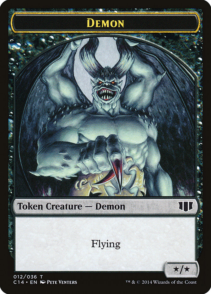 Demon (012/036) // Zombie (016/036) Double-Sided Token [Commander 2014 Tokens] | Gear Gaming Fayetteville