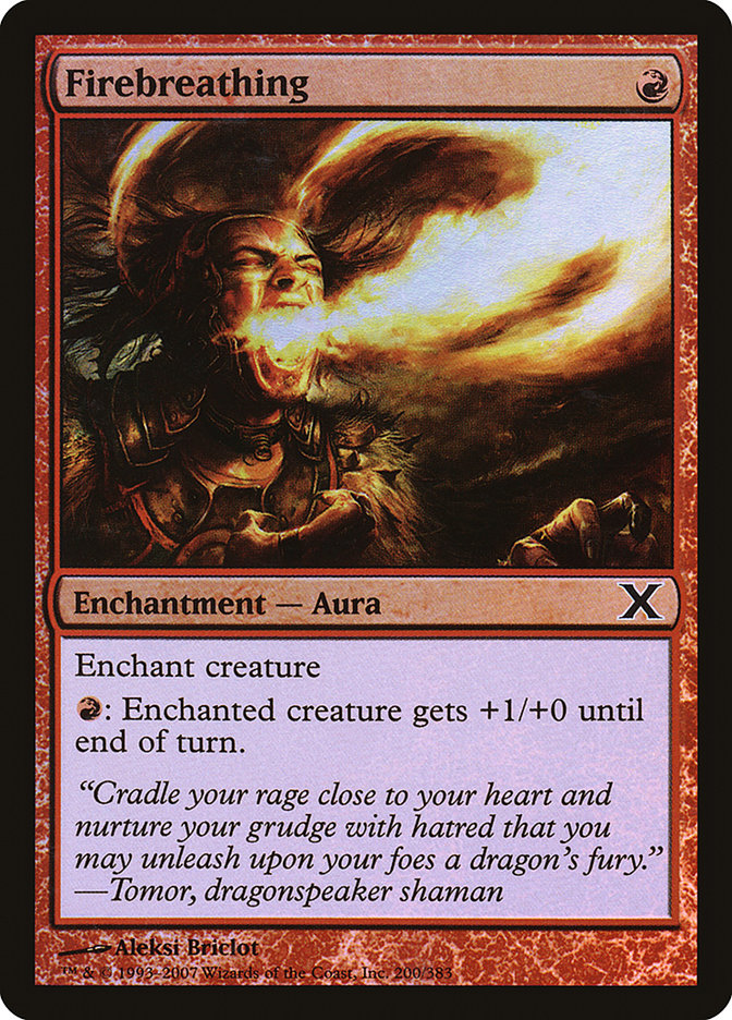 Firebreathing (Premium Foil) [Tenth Edition] | Gear Gaming Fayetteville