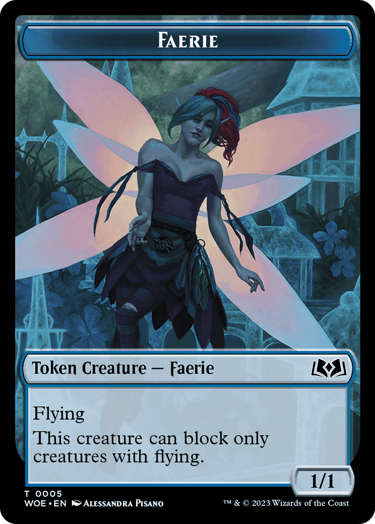 Faerie // Food (0013) Double-Sided Token [Wilds of Eldraine Tokens] | Gear Gaming Fayetteville