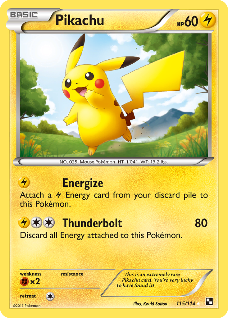 Pikachu (115/114) [Black & White: Base Set] | Gear Gaming Fayetteville