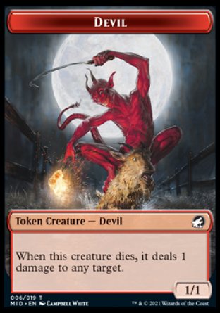 Spirit // Devil Double-Sided Token [Innistrad: Midnight Hunt Tokens] | Gear Gaming Fayetteville