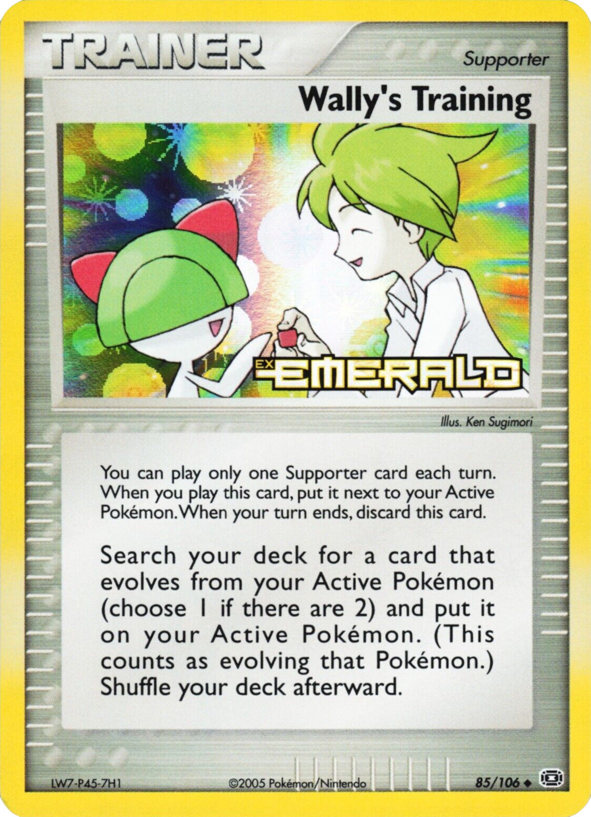 Wally's Training (85/106) (Stamped) [EX: Emerald] | Gear Gaming Fayetteville