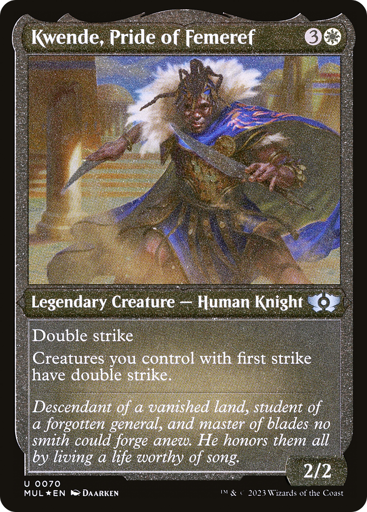 Kwende, Pride of Femeref (Foil Etched) [Multiverse Legends] | Gear Gaming Fayetteville