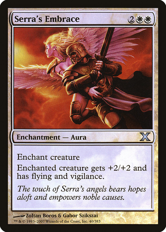 Serra's Embrace (Premium Foil) [Tenth Edition] | Gear Gaming Fayetteville