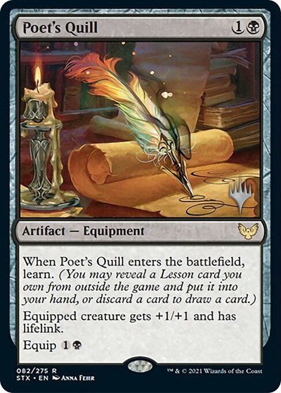 Poet's Quill (Promo Pack) [Strixhaven: School of Mages Promos] | Gear Gaming Fayetteville