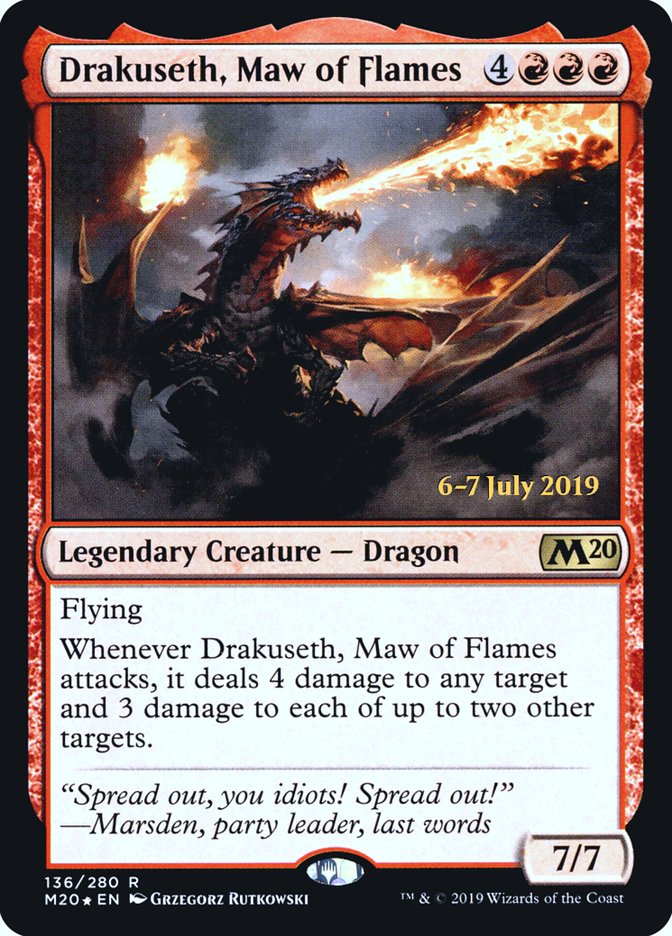 Drakuseth, Maw of Flames [Core Set 2020 Prerelease Promos] | Gear Gaming Fayetteville