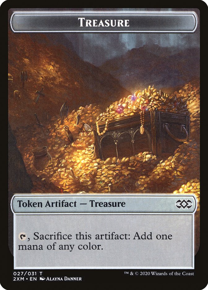 Elemental // Treasure Double-Sided Token [Double Masters Tokens] | Gear Gaming Fayetteville