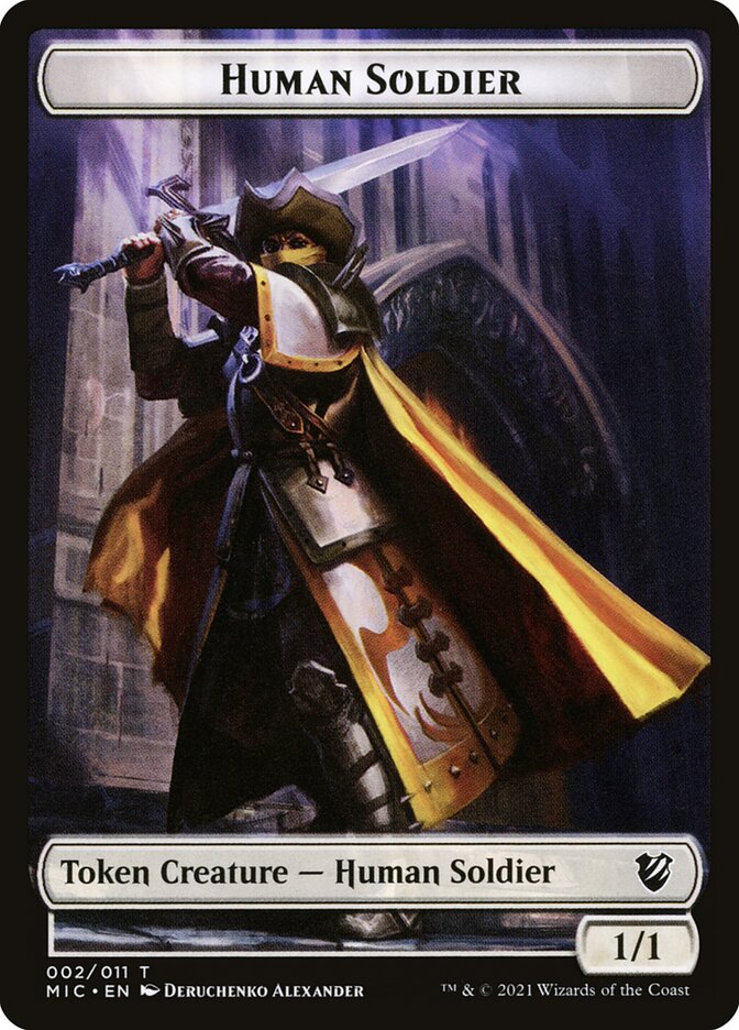 Copy // Human Soldier Double-Sided Token [Double Masters Tokens] | Gear Gaming Fayetteville