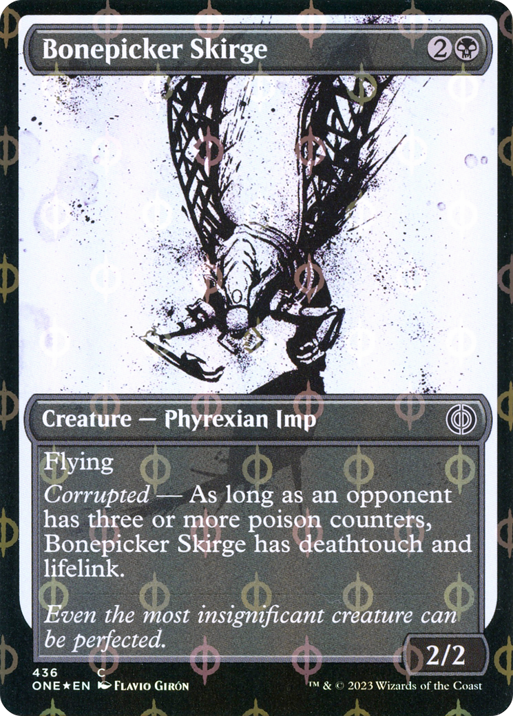 Bonepicker Skirge (Showcase Ichor Step-and-Compleat Foil) [Phyrexia: All Will Be One] | Gear Gaming Fayetteville