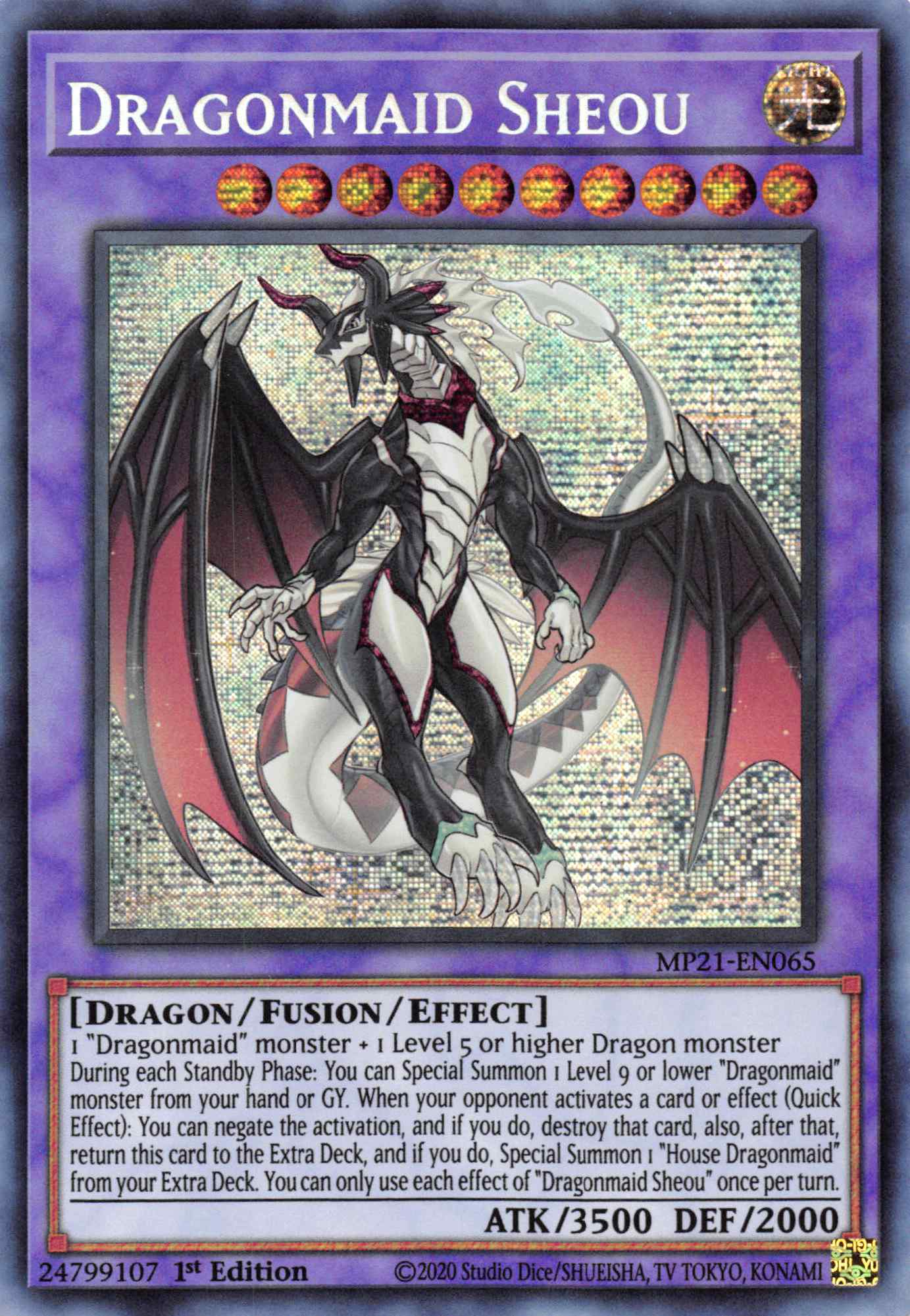 Dragonmaid Sheou [MP21-EN065] Prismatic Secret Rare | Gear Gaming Fayetteville