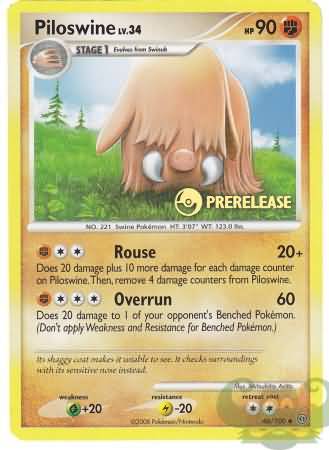 Piloswine (46/100) (Prerelease Promo) [Nintendo: Black Star Promos] | Gear Gaming Fayetteville