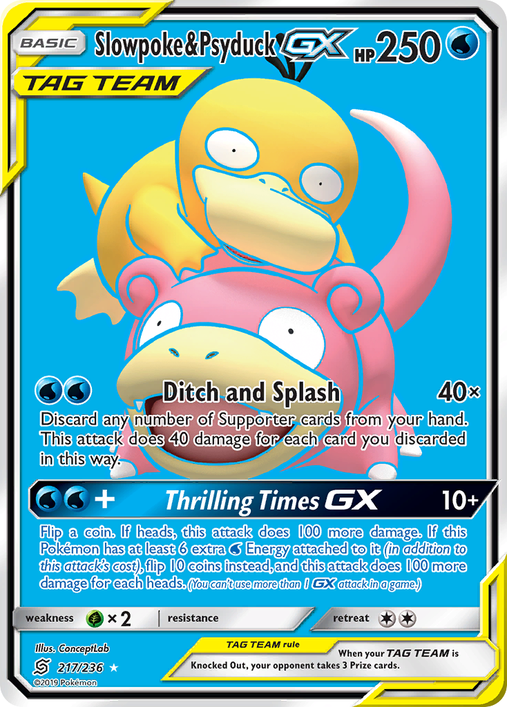 Slowpoke & Psyduck GX (217/236) [Sun & Moon: Unified Minds] | Gear Gaming Fayetteville