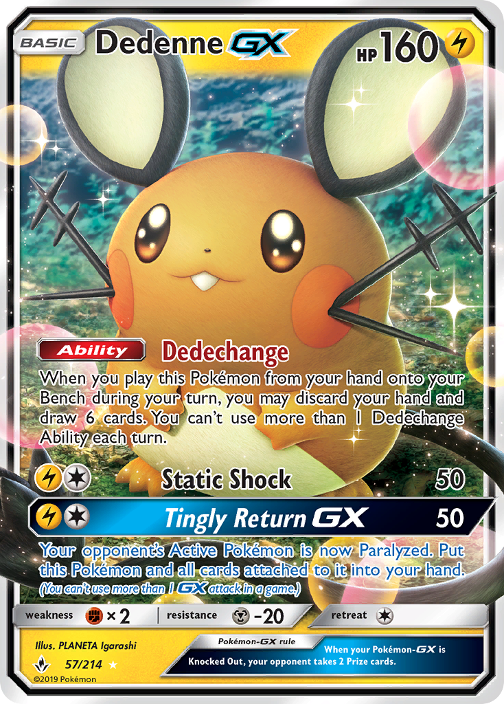 Dedenne GX (57/214) [Sun & Moon: Unbroken Bonds] | Gear Gaming Fayetteville