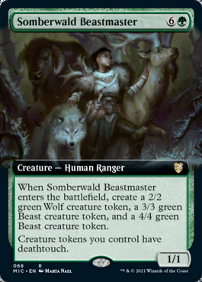 Somberwald Beastmaster (Extended Art) [Innistrad: Midnight Hunt Commander] | Gear Gaming Fayetteville