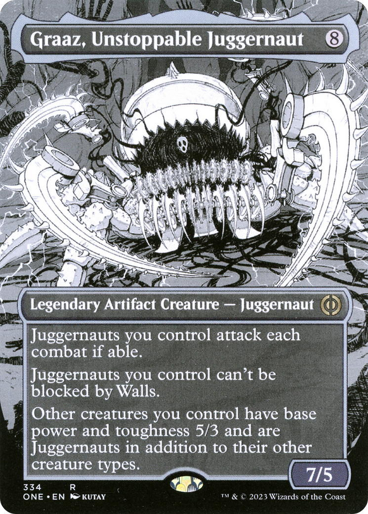 Graaz, Unstoppable Juggernaut (Borderless Manga) [Phyrexia: All Will Be One] | Gear Gaming Fayetteville