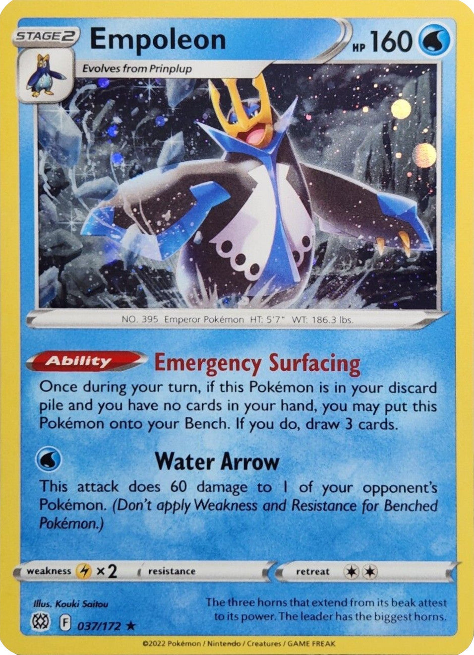 Empoleon (037/172) (Cosmos Holo) [Sword & Shield: Brilliant Stars] | Gear Gaming Fayetteville