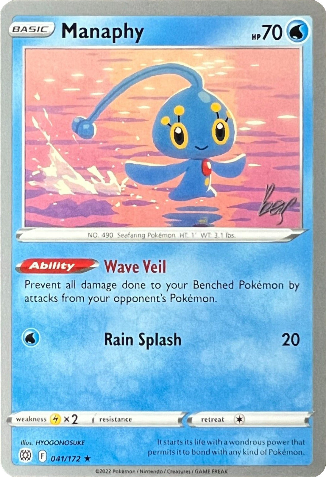 Manaphy (041/172) (Cheryl Again - Sebastian Lashmet) [World Championships 2022] | Gear Gaming Fayetteville